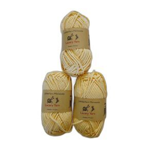 Jubilee Yarn Minnesota Lacery Cotton Yarn Lot 3 Light Yellow 100g 65yds Soft